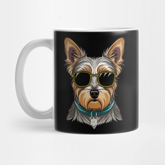 Yorkshire Terrier With Sunglasses by Graceful Designs